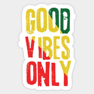 Good Vibes Only Rasta Reggae Roots Sticker